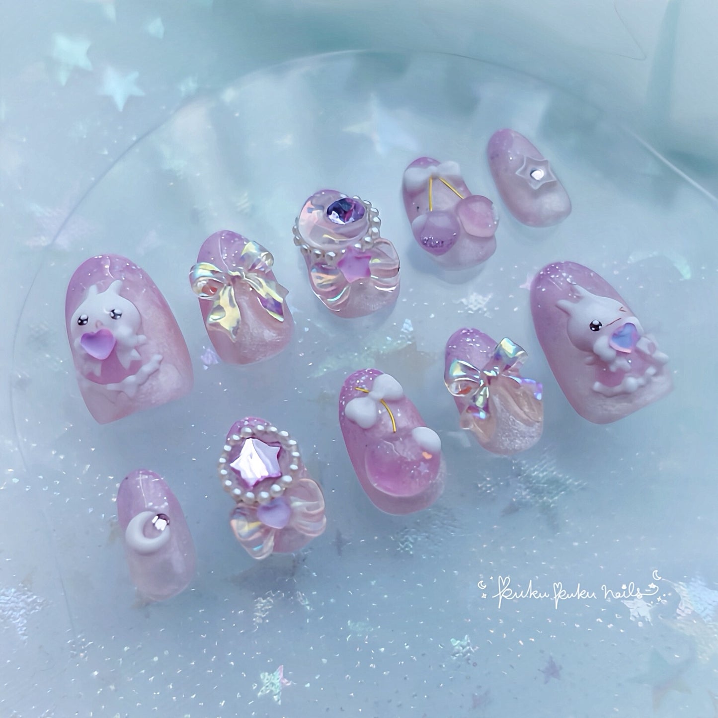 Magical Cherry Girl Nails