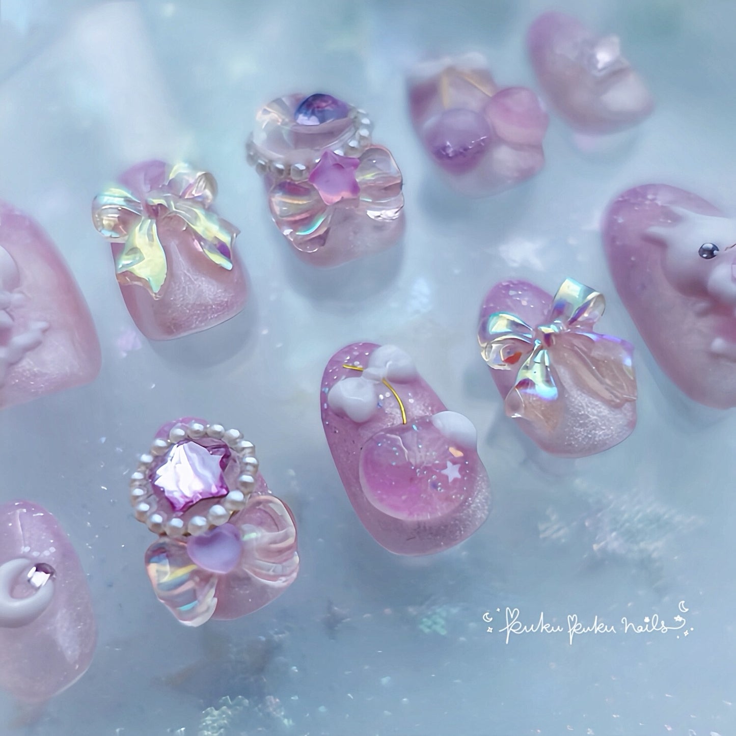 Magical Cherry Girl Nails