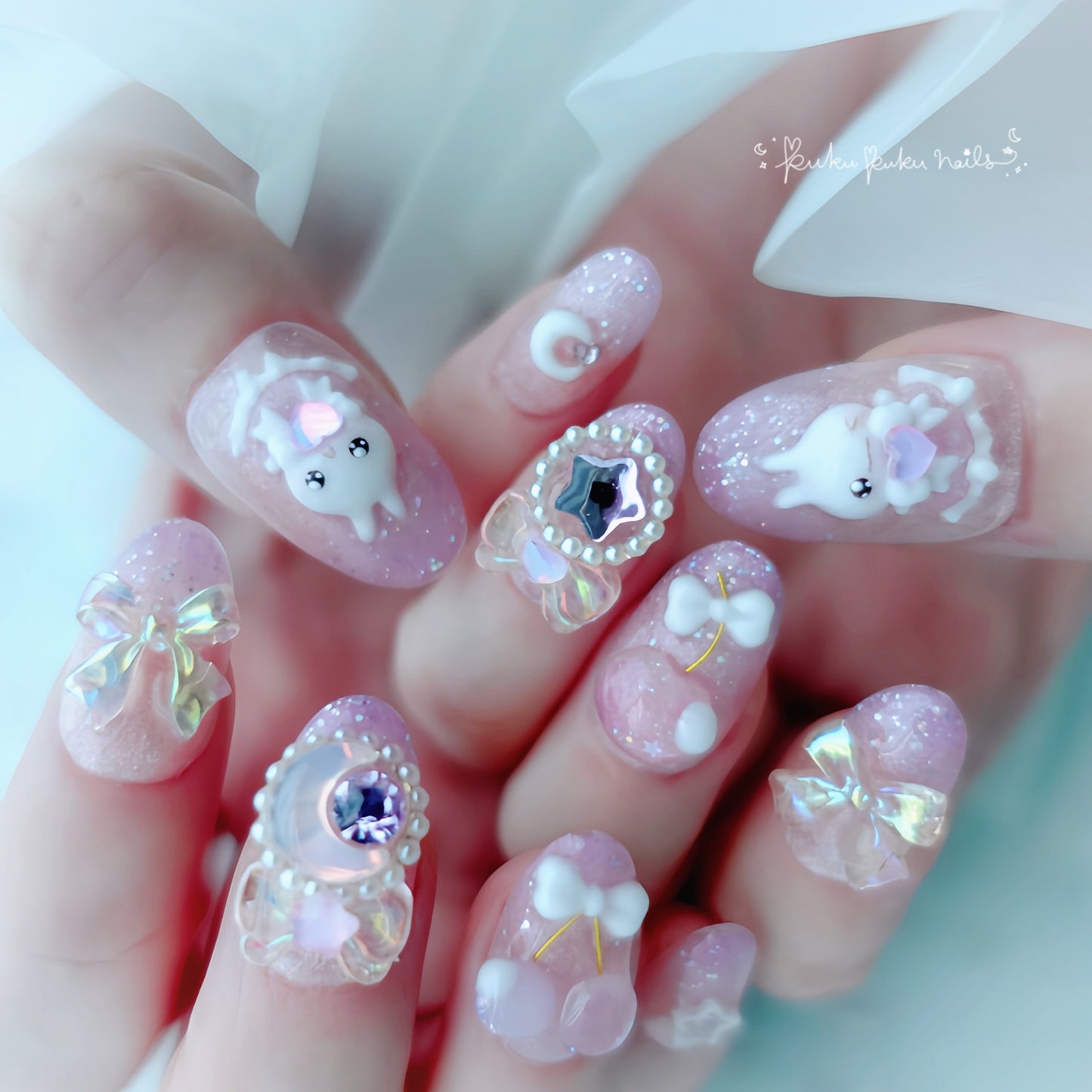 Magical Cherry Girl Nails
