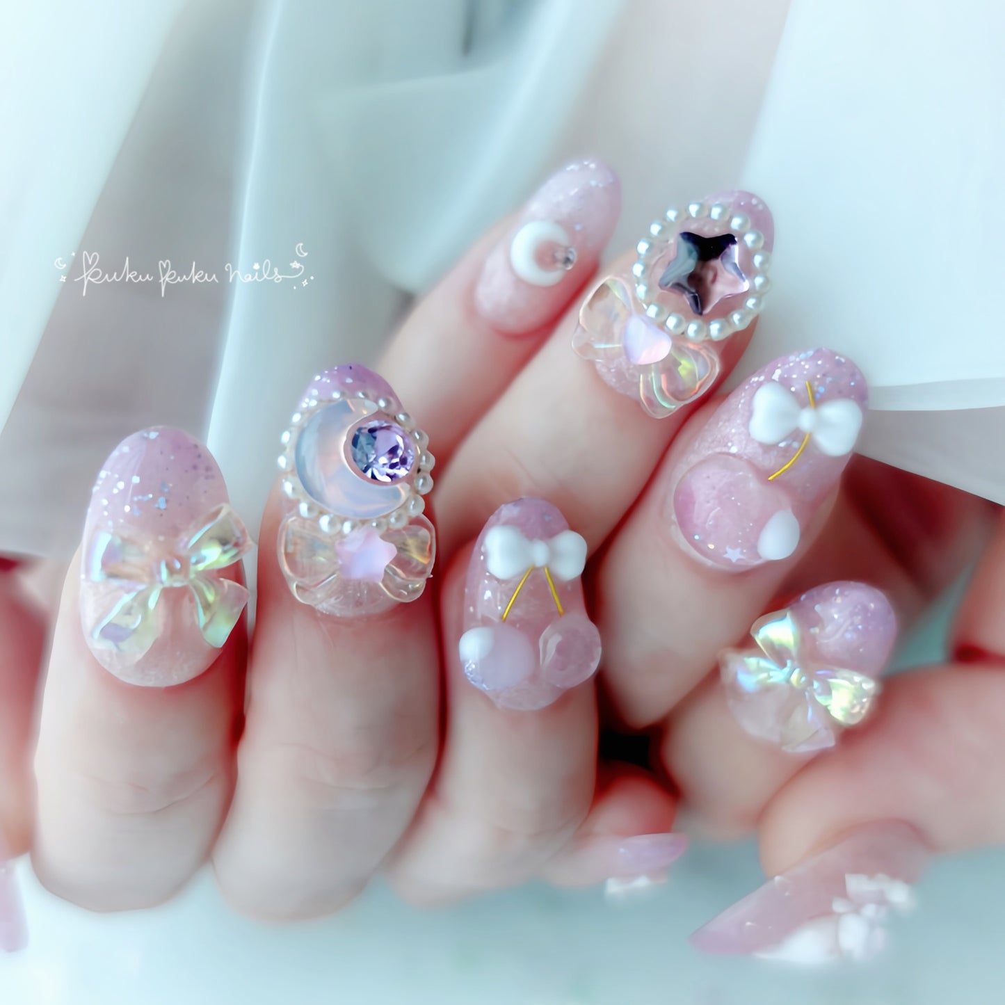 Magical Cherry Girl Nails