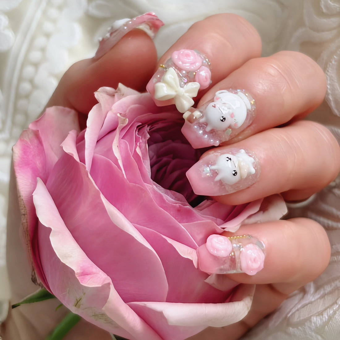 Customer Nail Photo Feature｜May Limited “Rosy Tea Party Nails” 🫖🌹