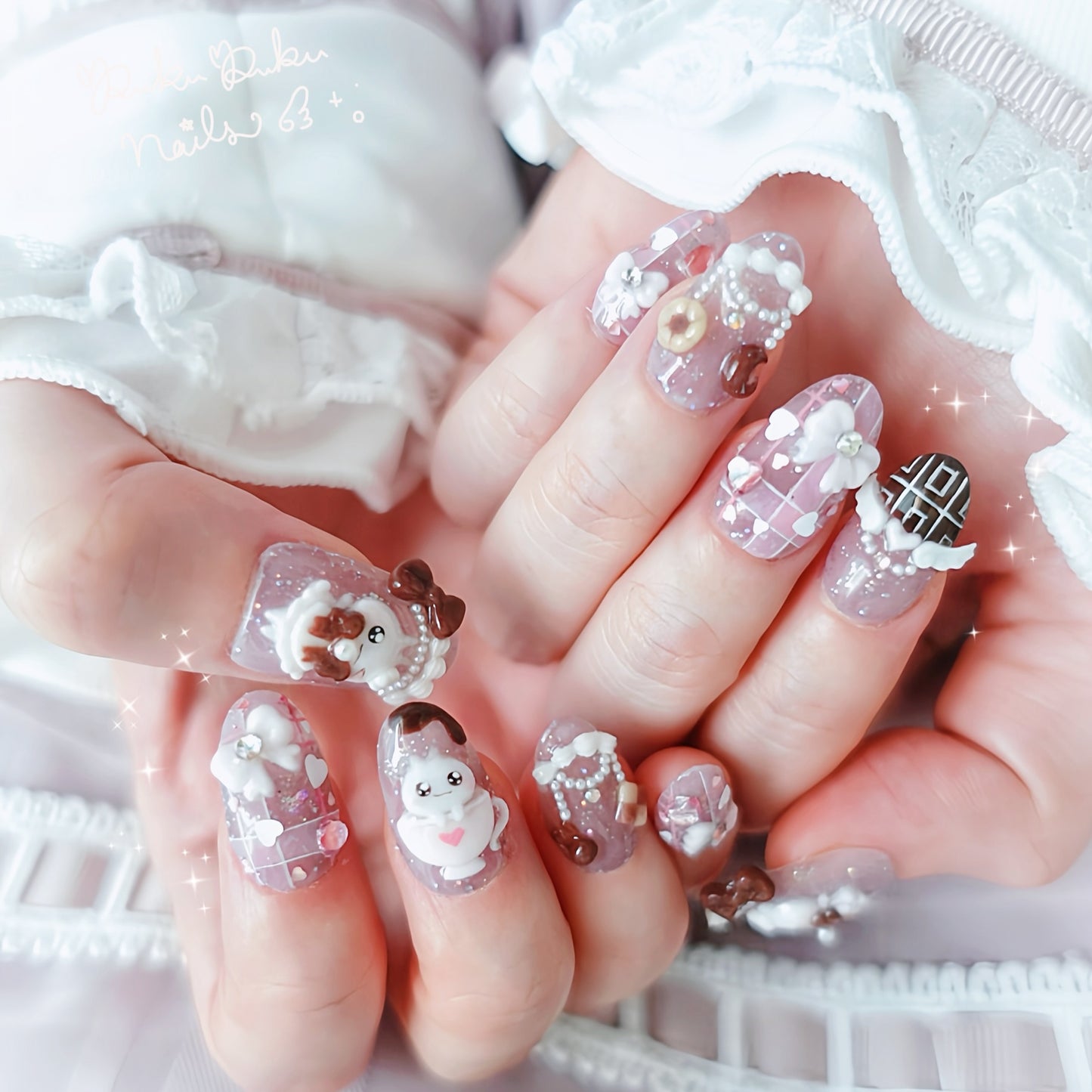 Sweet Chocolate Cafe Nails