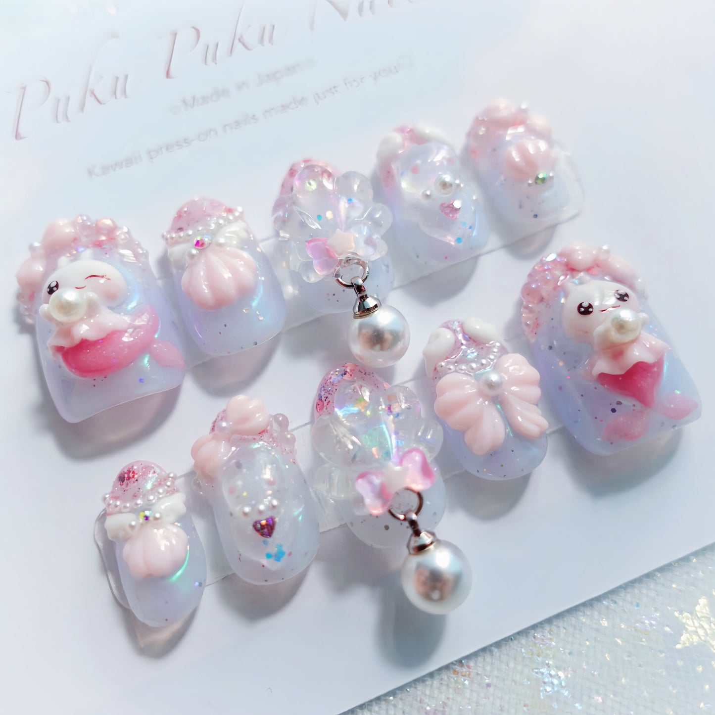 Summer Limited Design ☆Yumekawa Mermaid Princess Nails