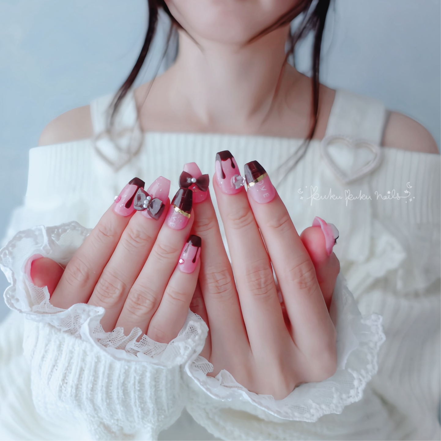 Valentine's  Day Limited Design ⭐︎ Melty Chocolate Nails