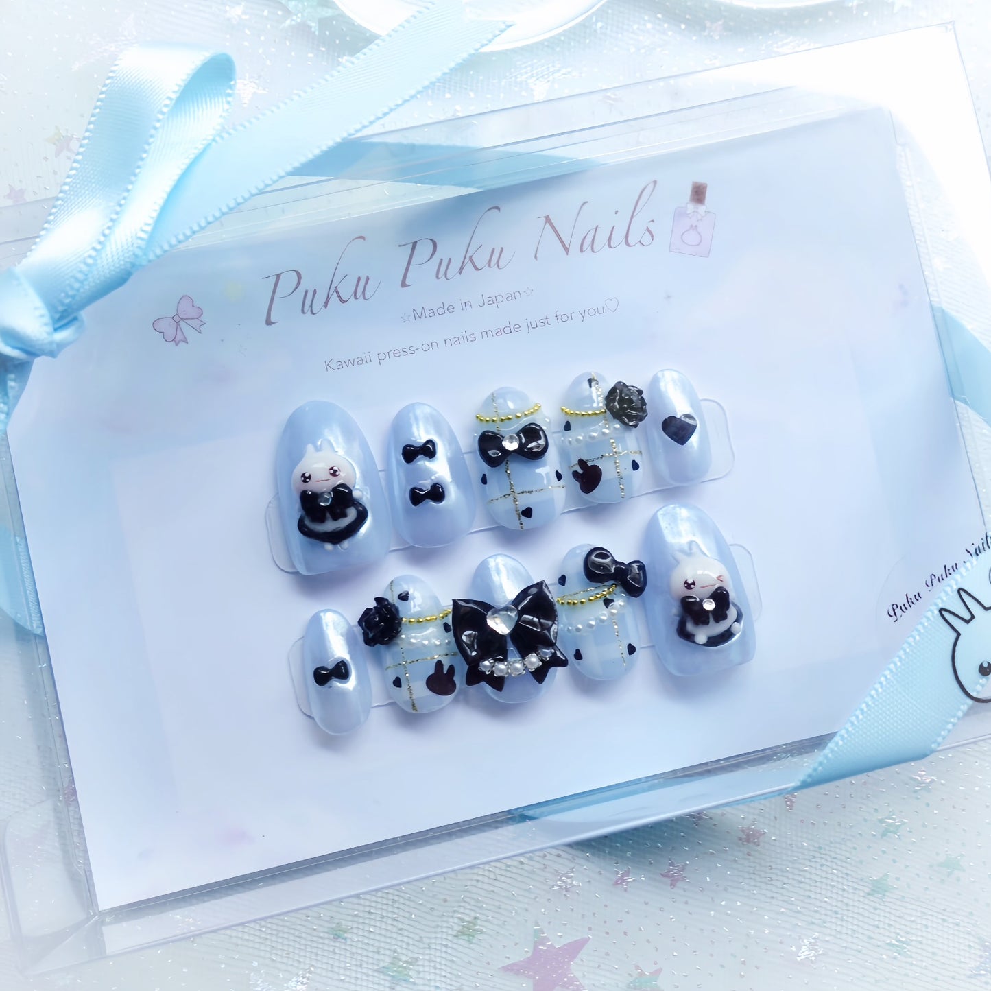 Otona Kawaii Plaid Nails