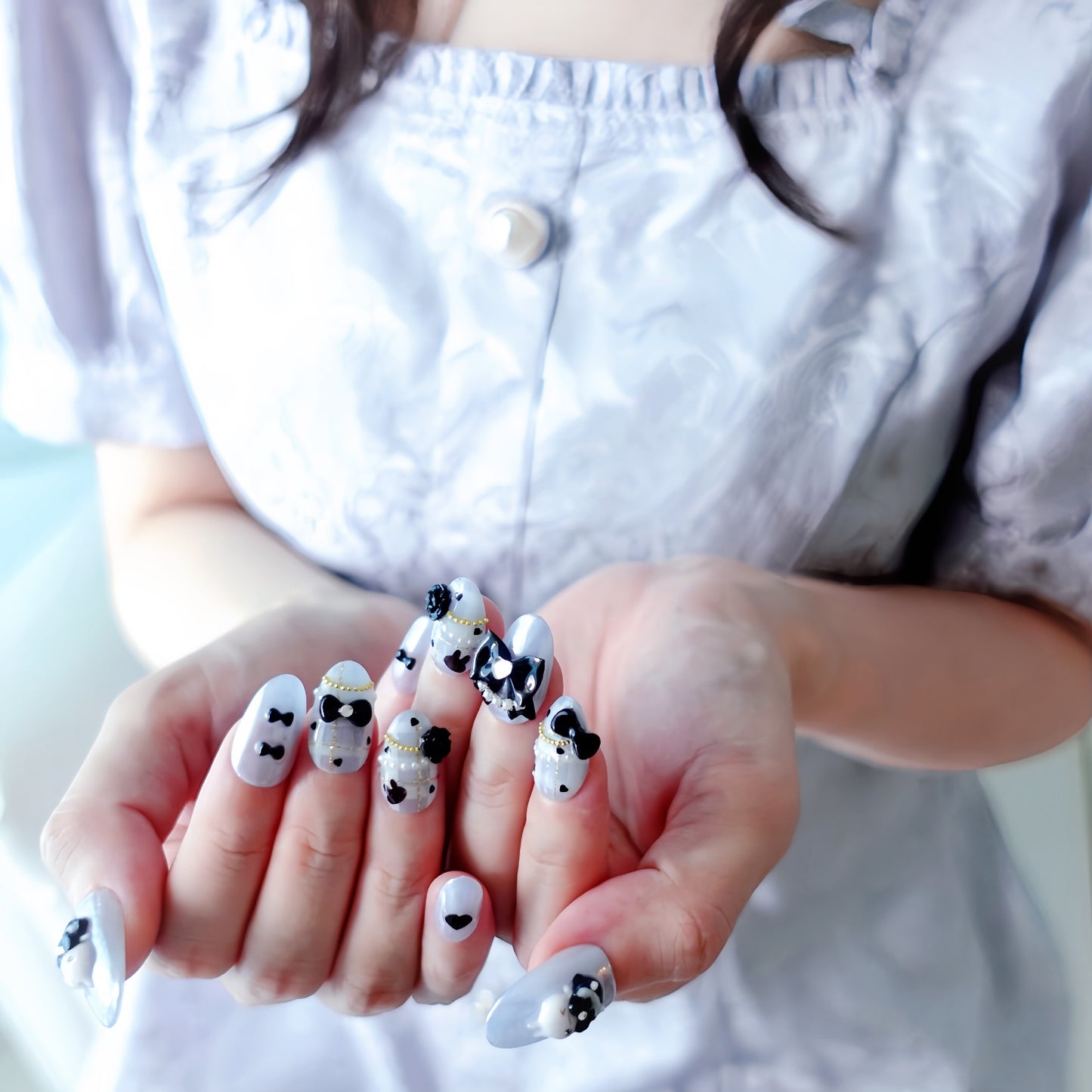 Otona Kawaii Plaid Nails