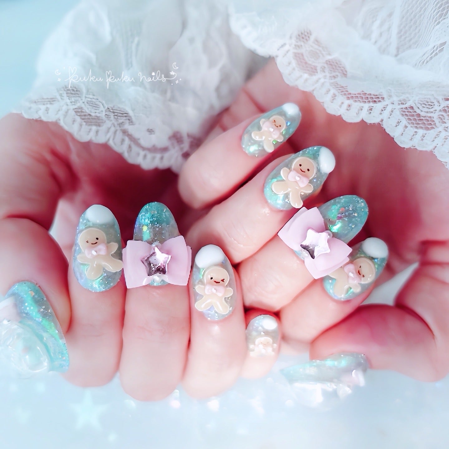 ⭐︎Christmas Limited Design⭐︎ Christmas Snow Globe Nails
