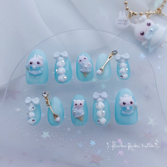 Kawaii Ice Cream Shop Nails