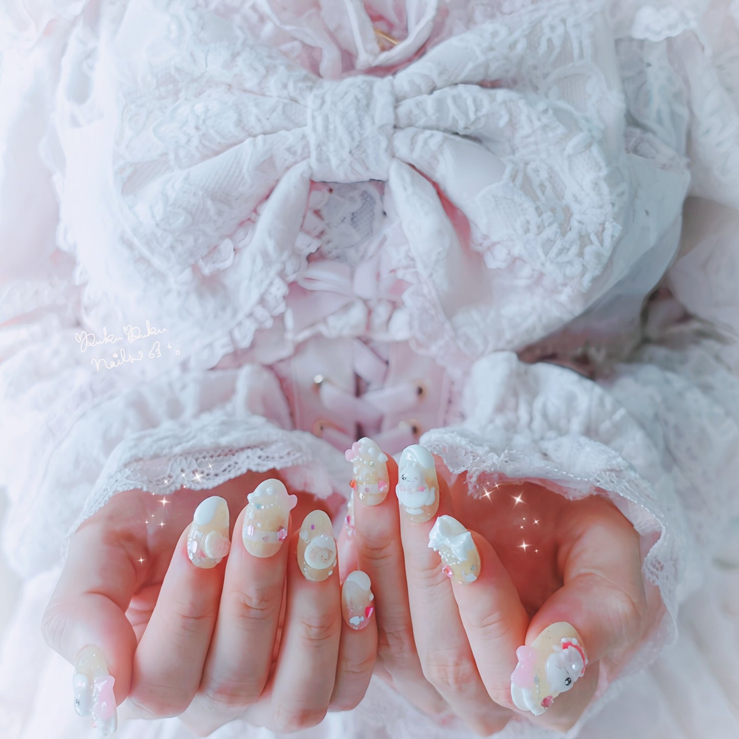 Sakura Shortcake Nails🍰🌸 ໒꒱ ‧₊˚｡