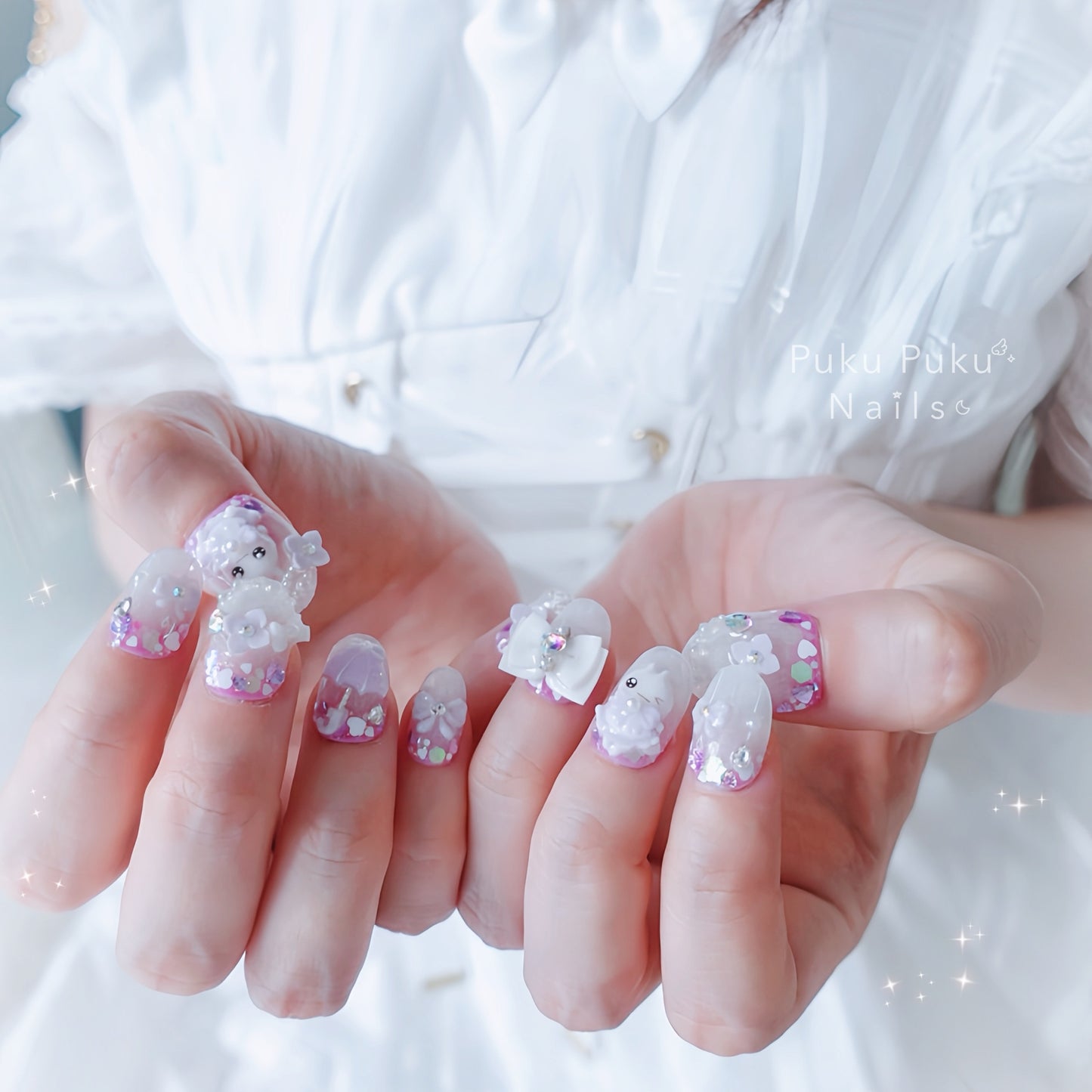 Rainy Day Princess Nails☔️ ໒꒱ ‧₊˚｡