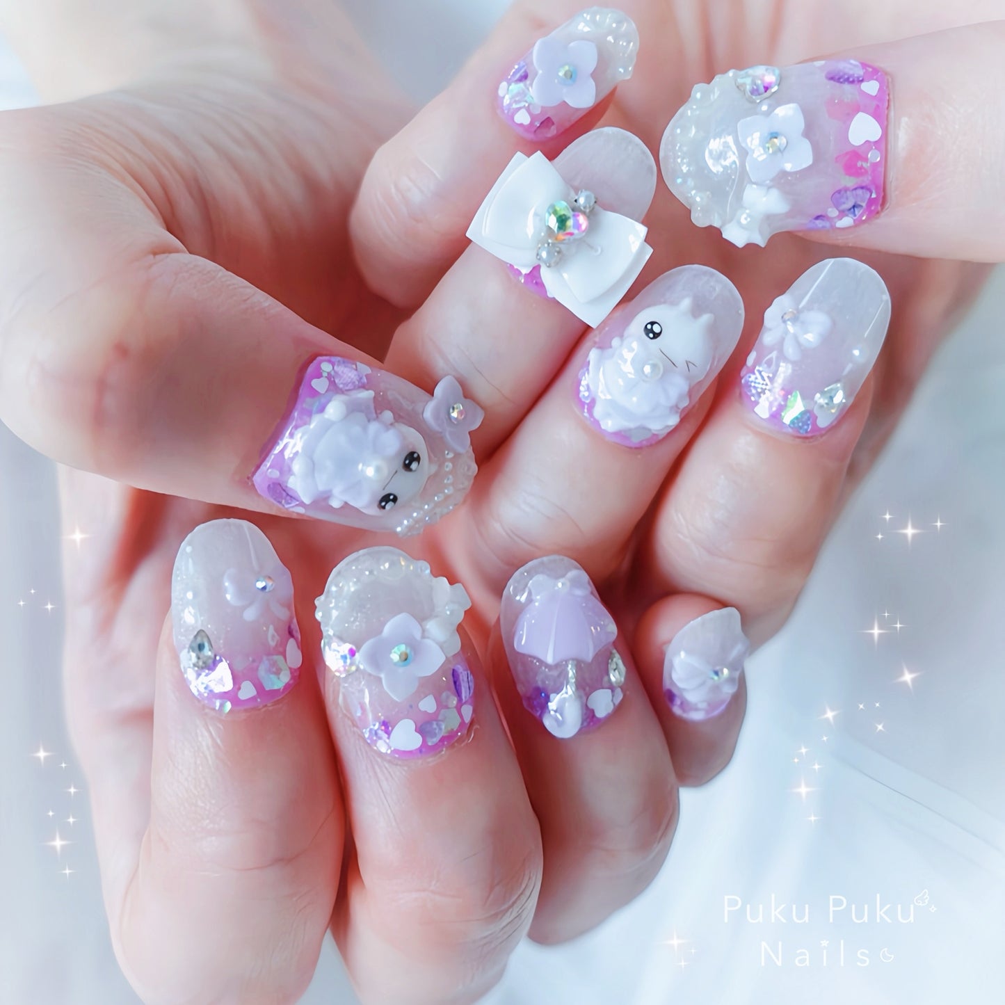 Rainy Day Princess Nails☔️ ໒꒱ ‧₊˚｡