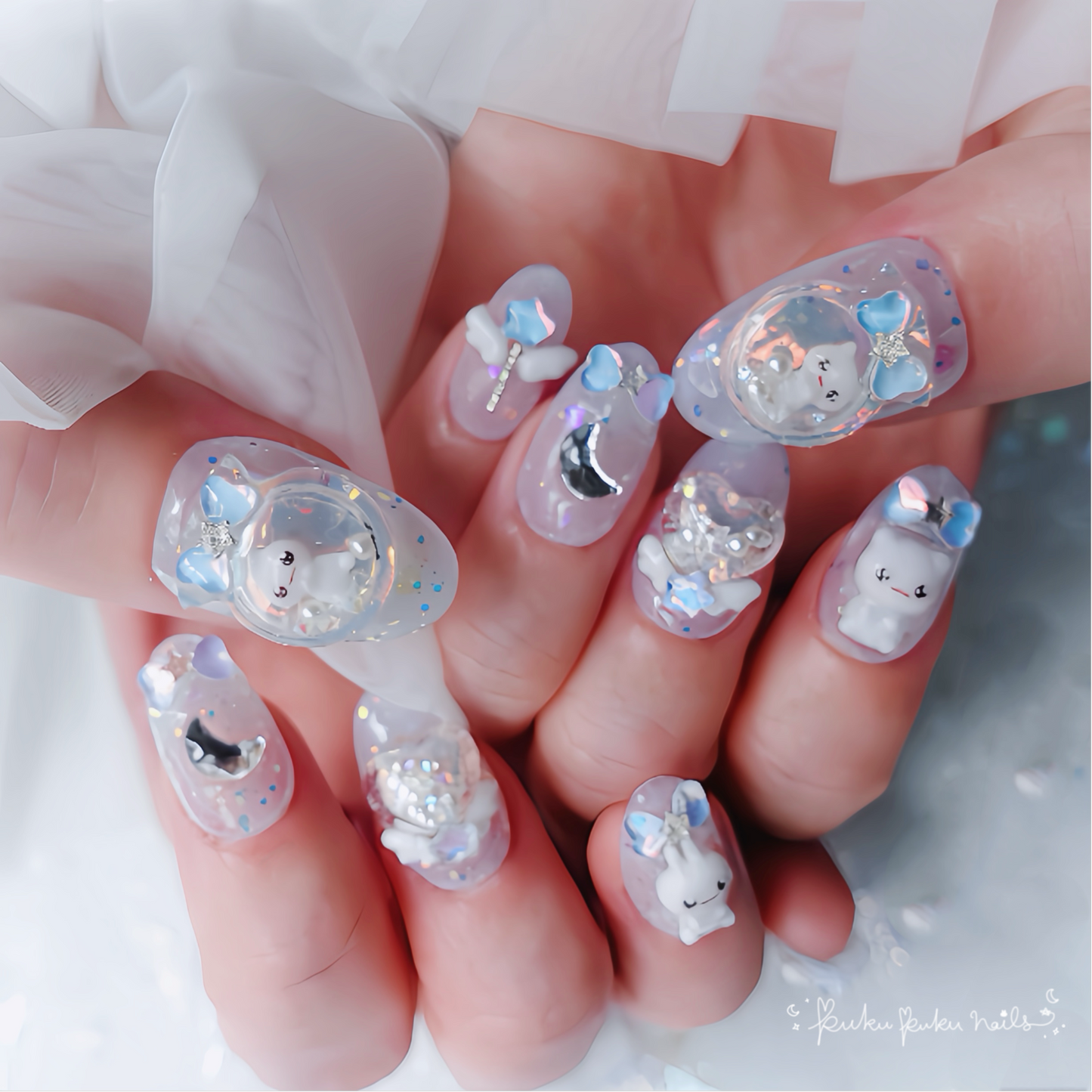 Aurora Snow Globe Magical Nails