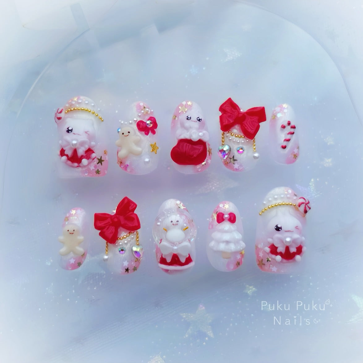 Kawaii Holiday Nails🎄