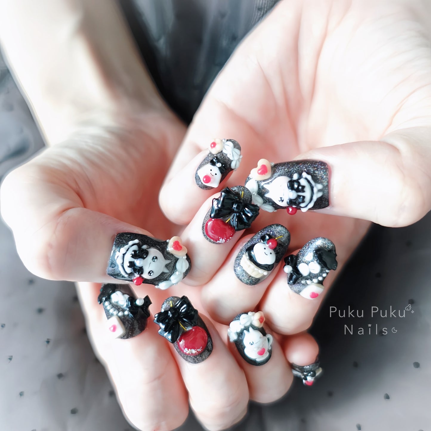 Spooky Night Cafe Nails