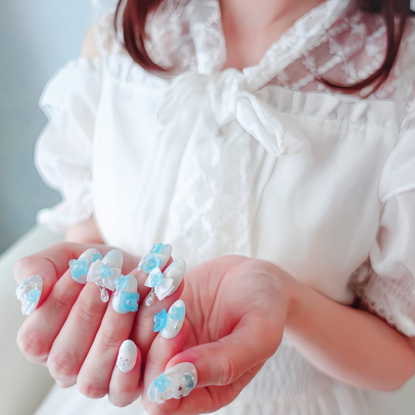 June Limited Design ☆ Hime Hydrangea Nails