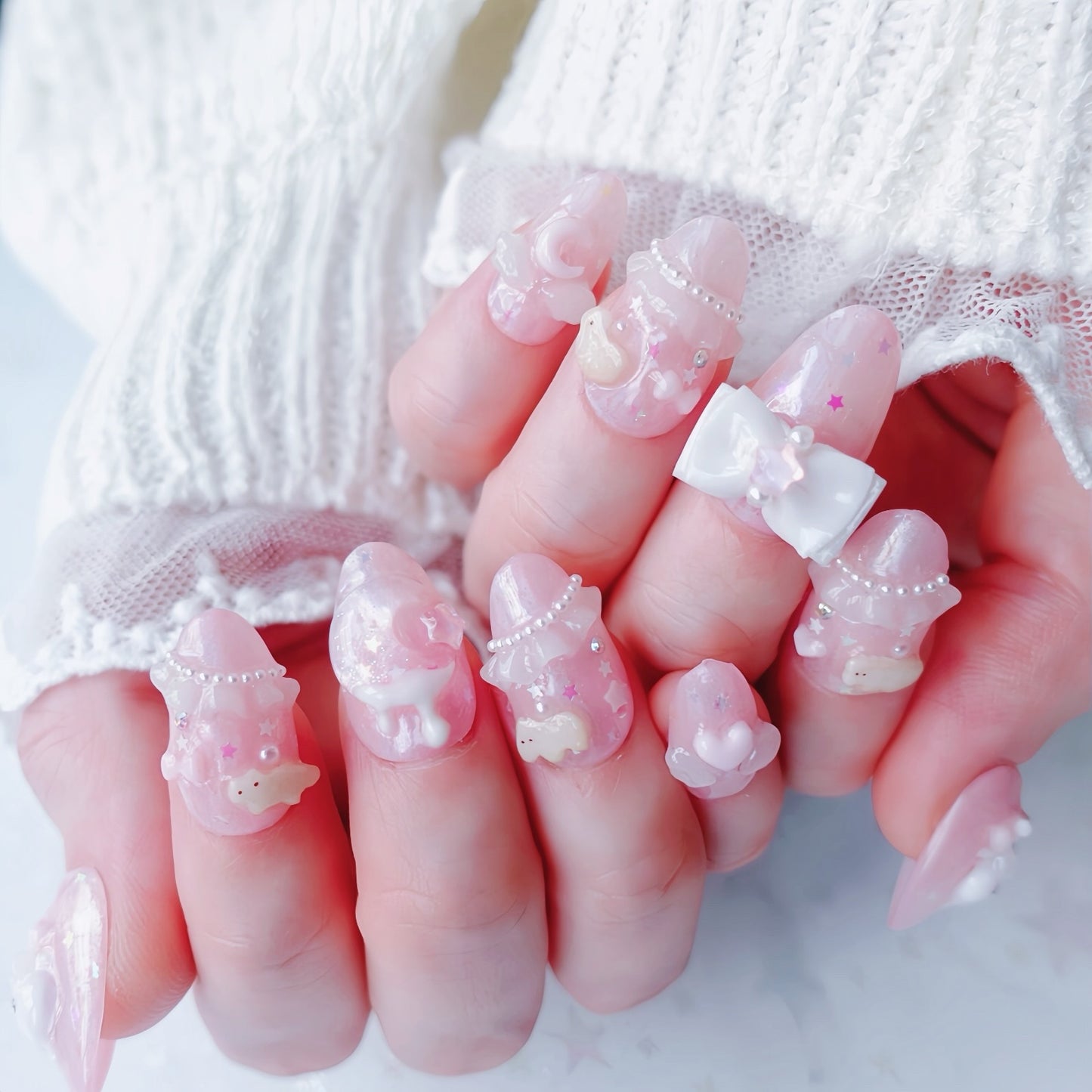 Dreamy Frilly Nails