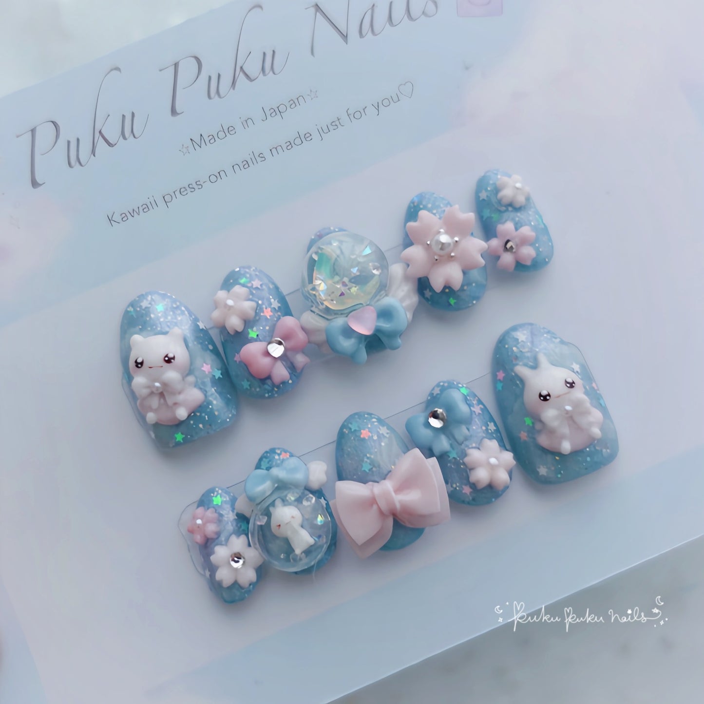 January Limited Design ⭐︎ Dreamy Sakura Sky Nails