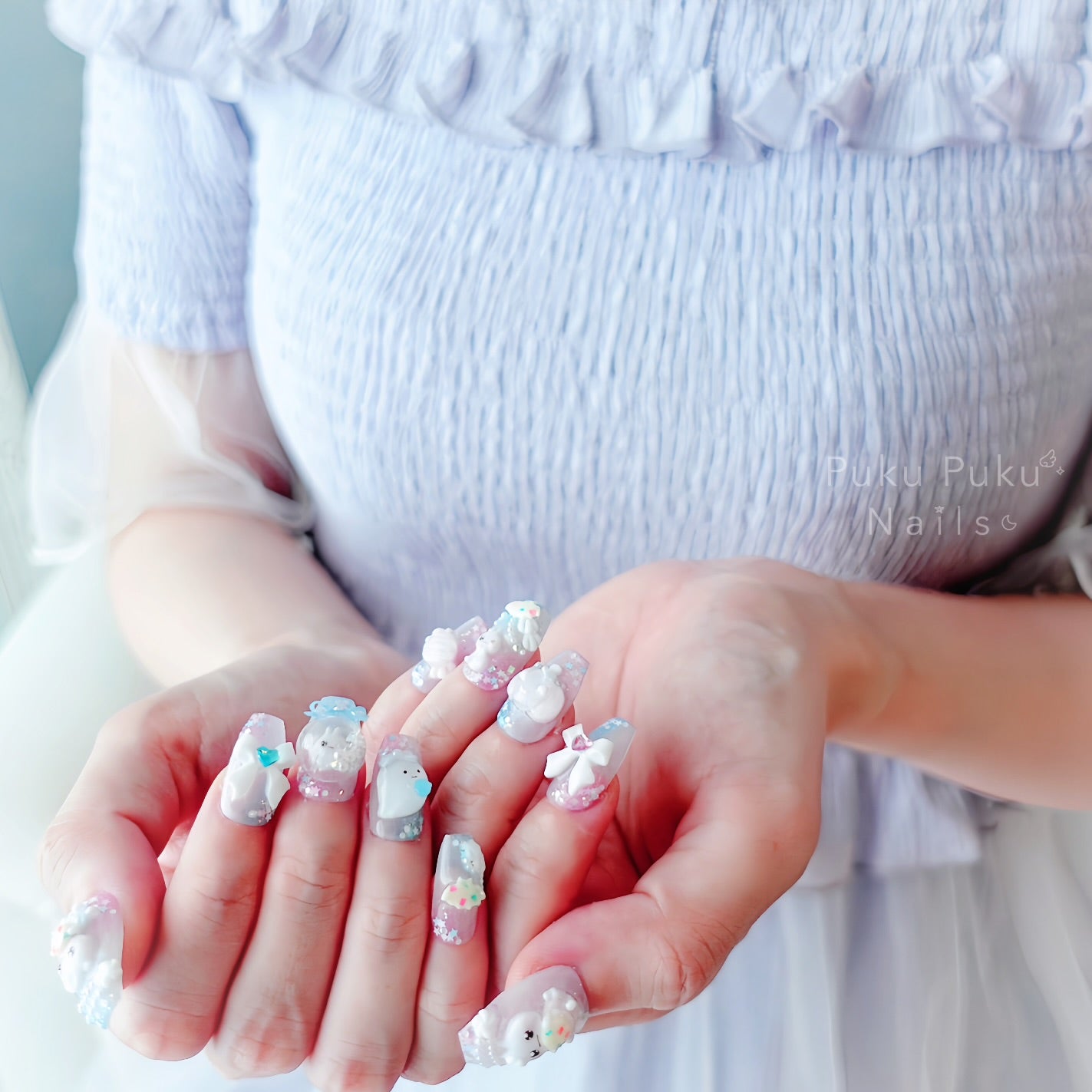 Halloween Cotton Candy Nails