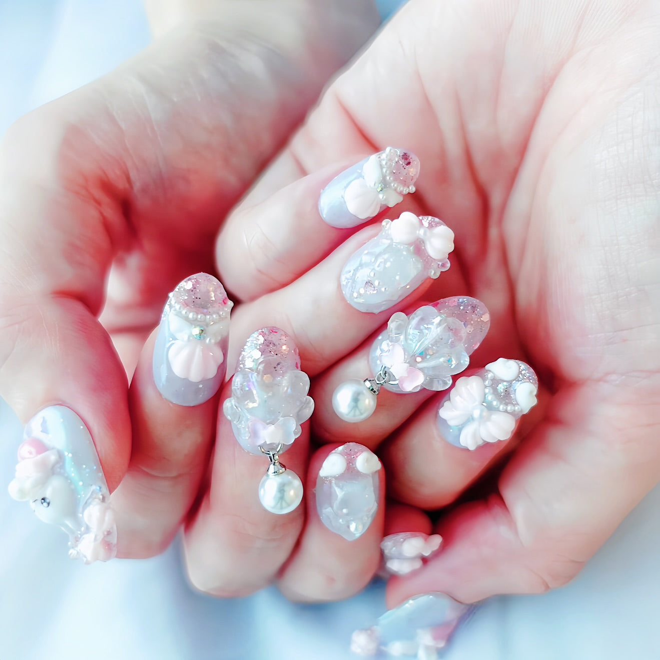 Summer Limited Design ☆Yumekawa Mermaid Princess Nails