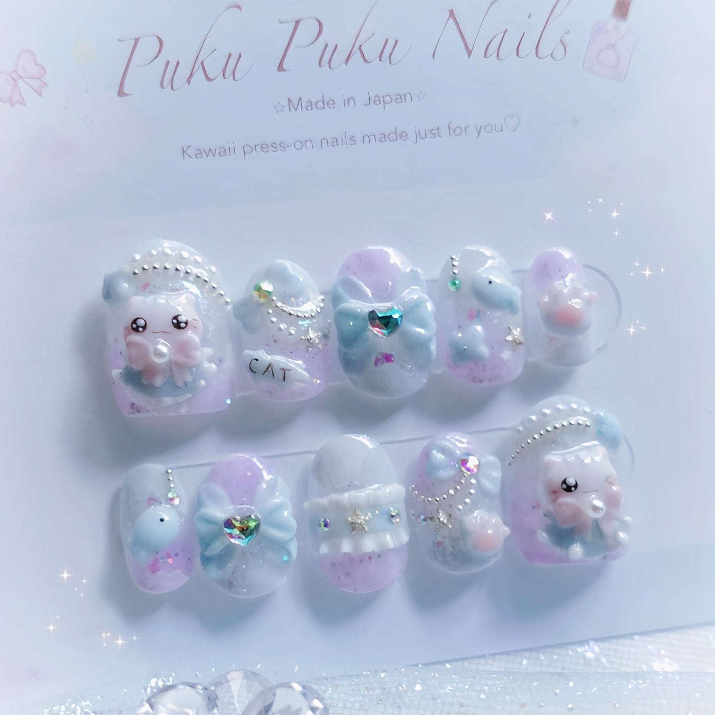 Yumekawa Kitty Nails🐈☁️
