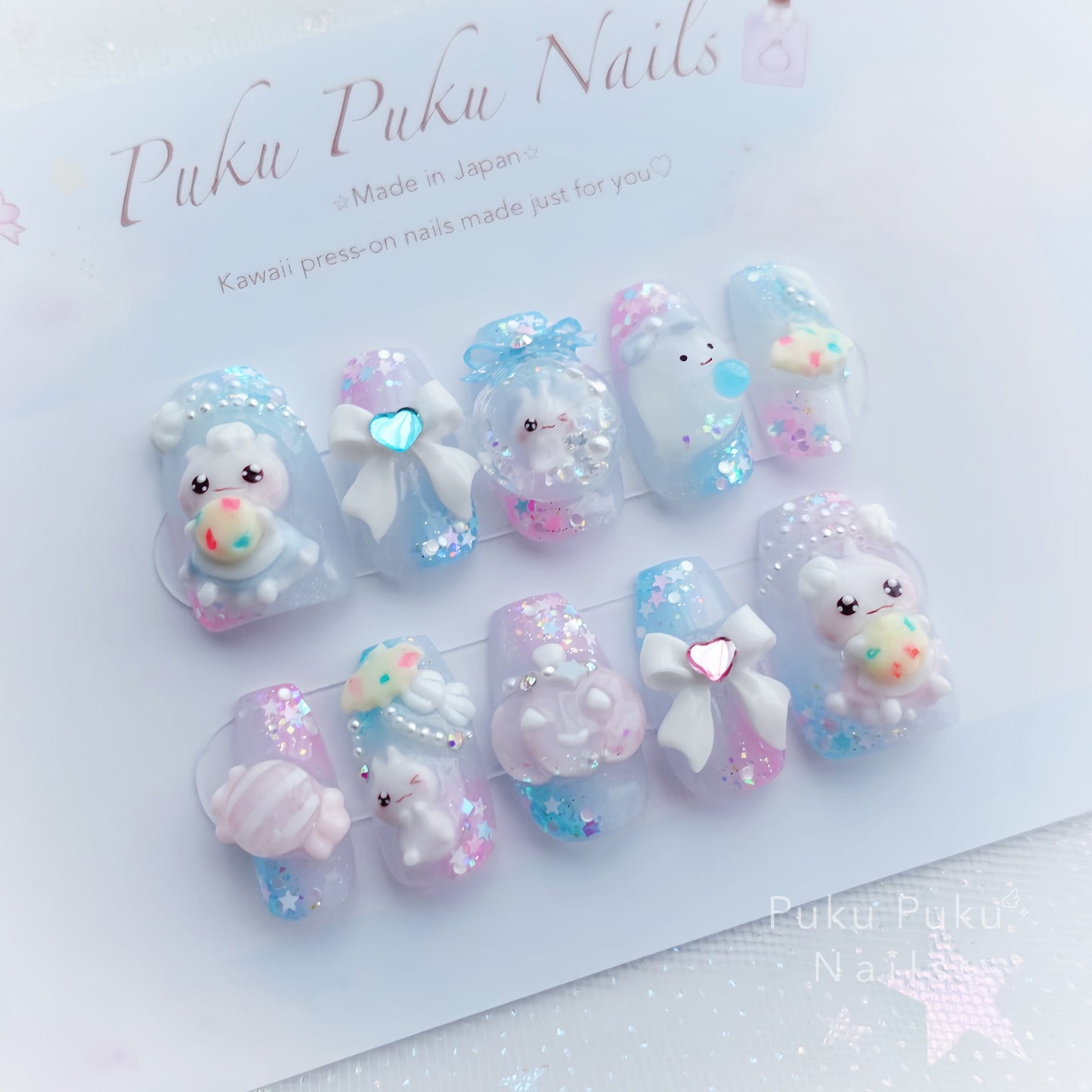 Halloween Cotton Candy Nails