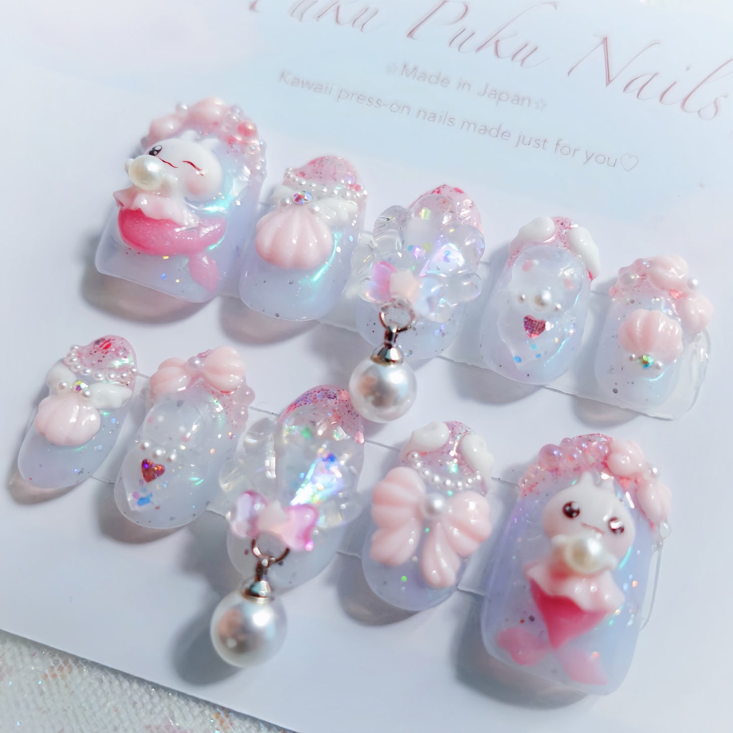 Summer Limited Design ☆Yumekawa Mermaid Princess Nails