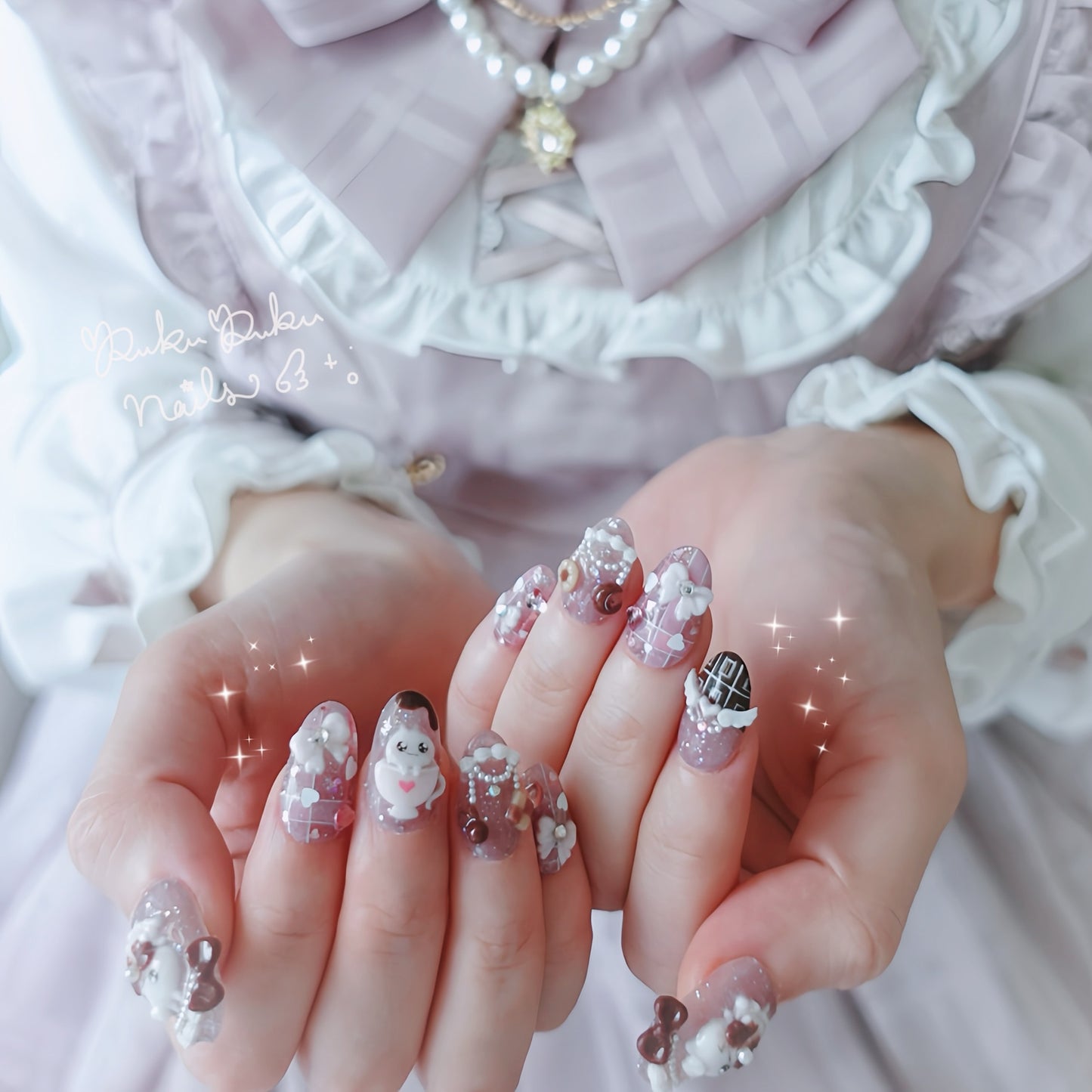 Sweet Chocolate Cafe Nails