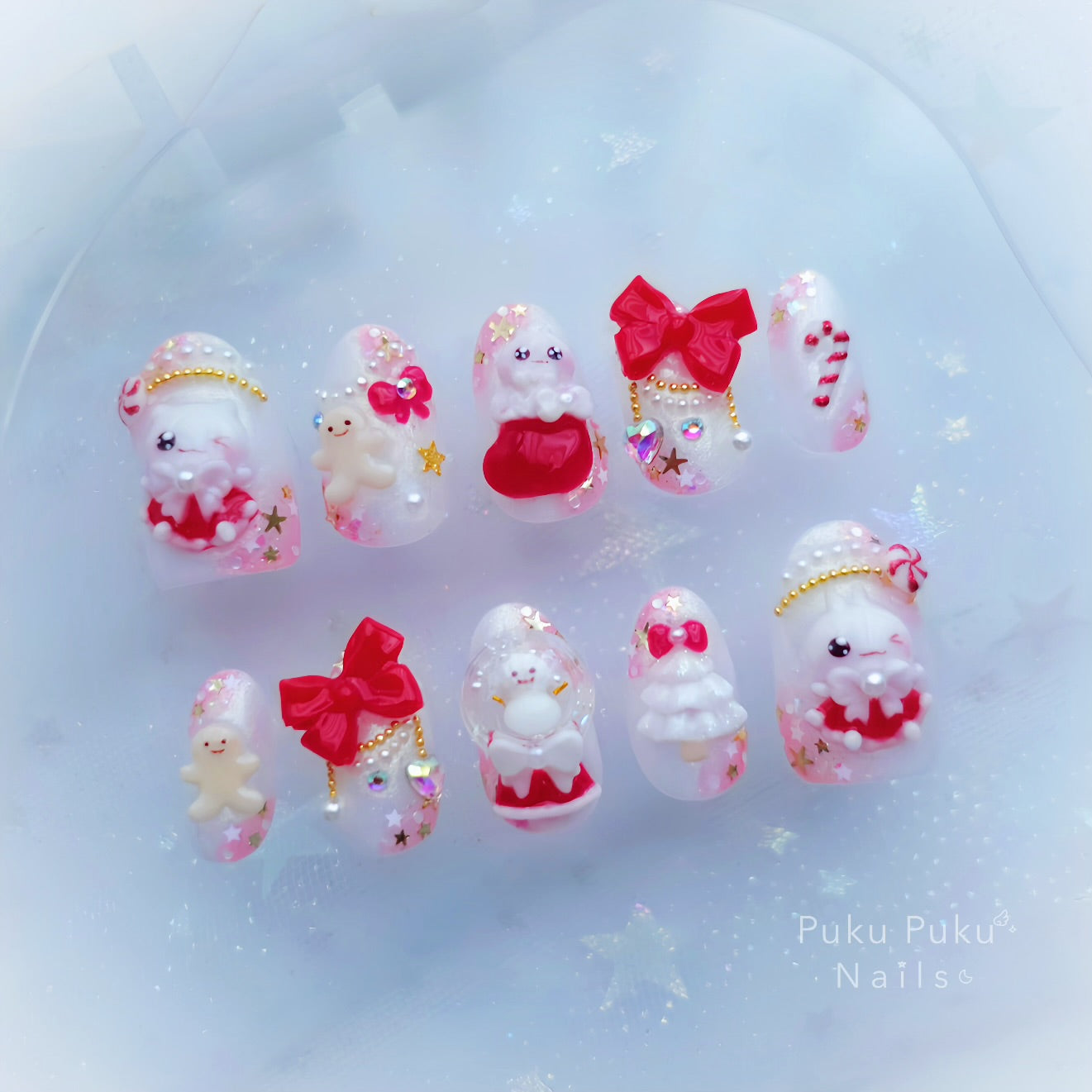 Kawaii Holiday Nails🎄