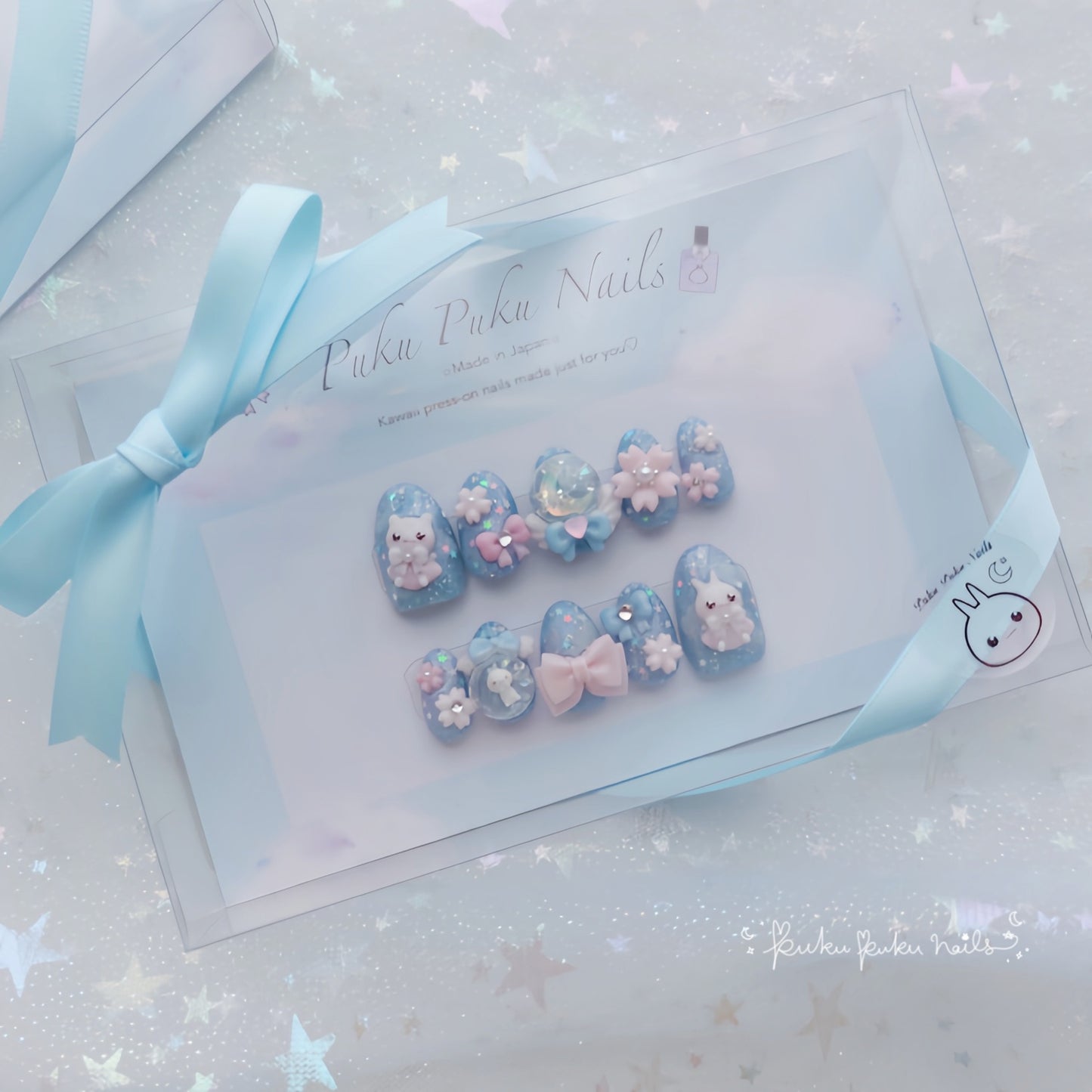 January Limited Design ⭐︎ Dreamy Sakura Sky Nails