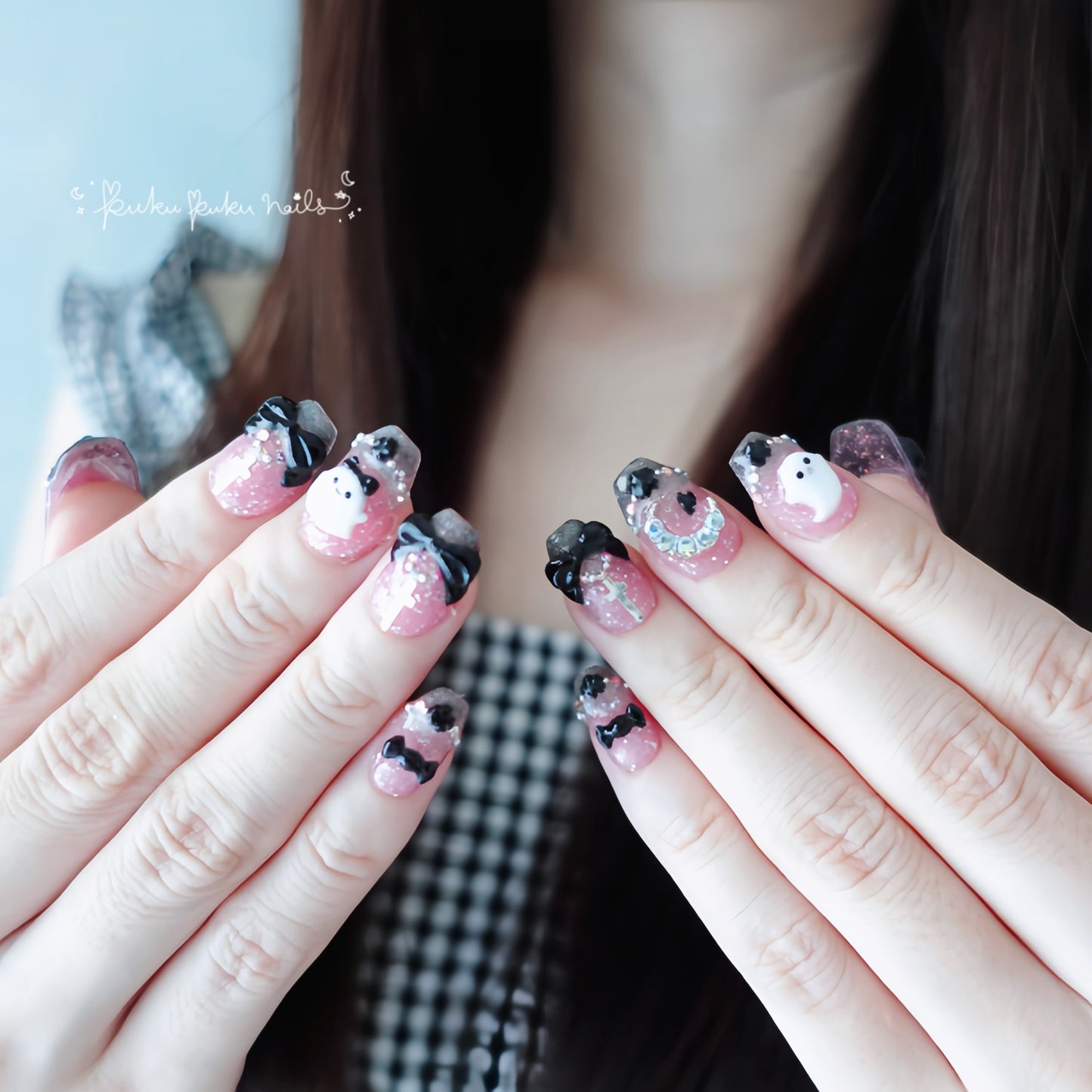 Halloween Limited Design ☆Goth Lolita Ghost Nails