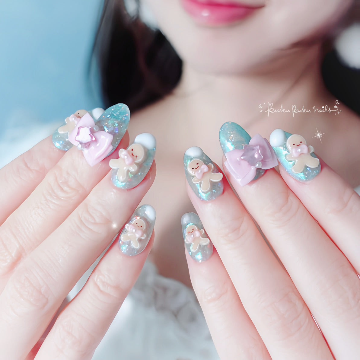 ⭐︎Christmas Limited Design⭐︎ Christmas Snow Globe Nails