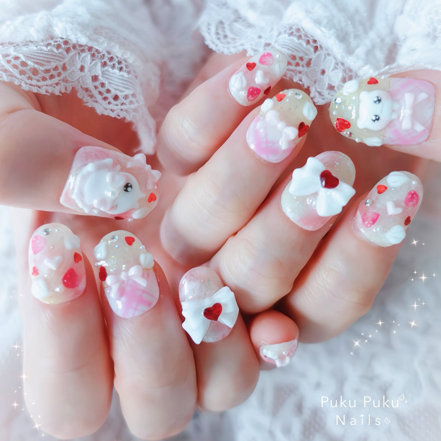 Harajuku Crepe Nails🍓✨