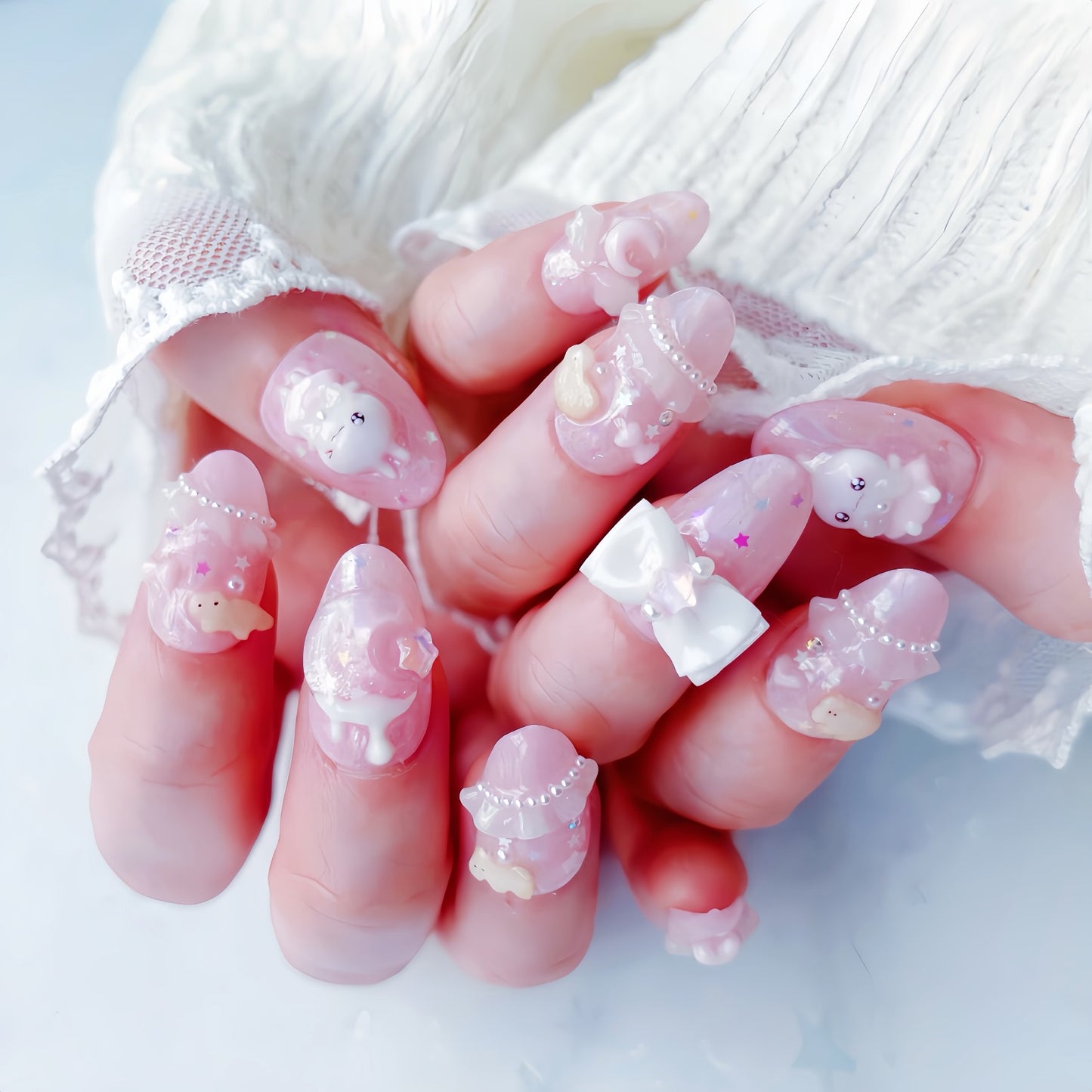 Dreamy Frilly Nails