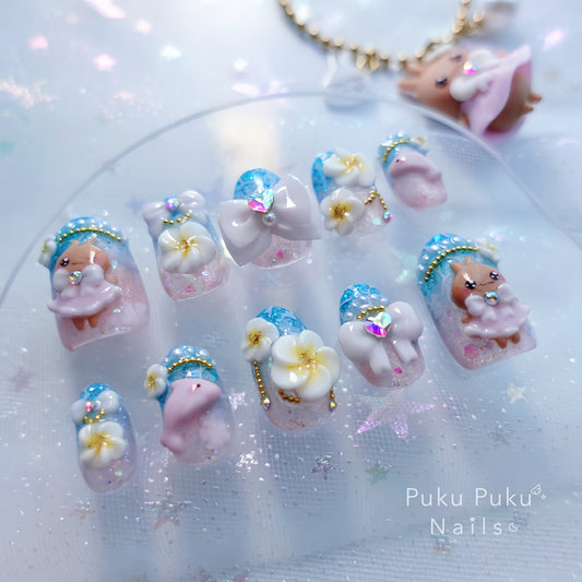 Summer Limited Design ☆ Kawaii Tropical Gyaru Nails