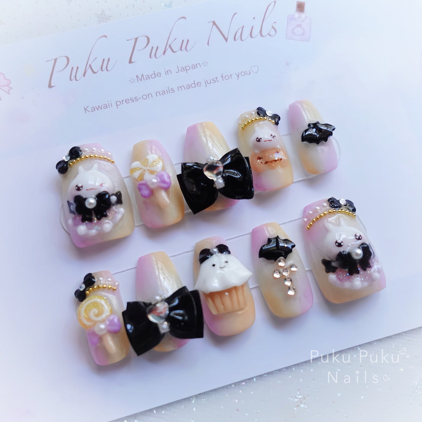 Kawaii Halloween Party Nails