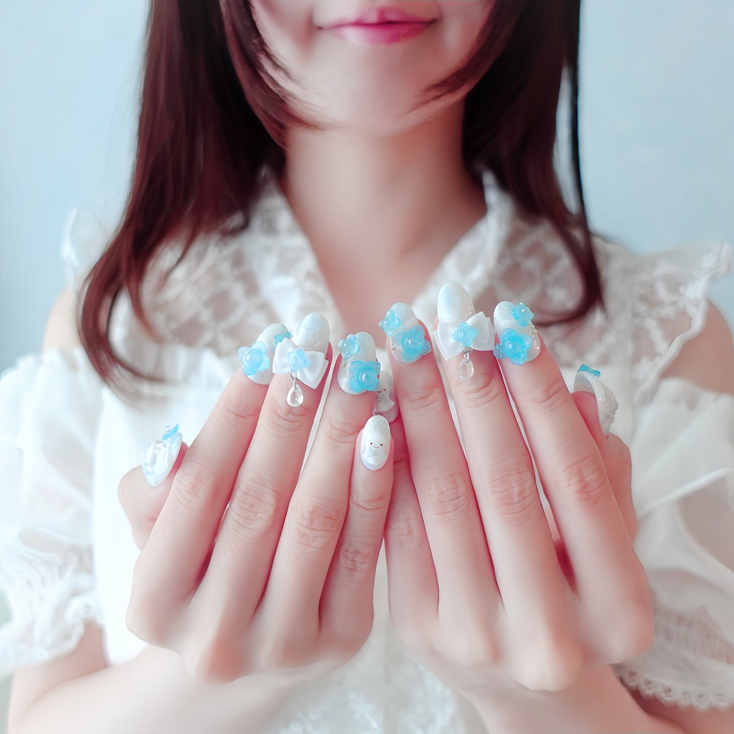 June Limited Design ☆ Hime Hydrangea Nails