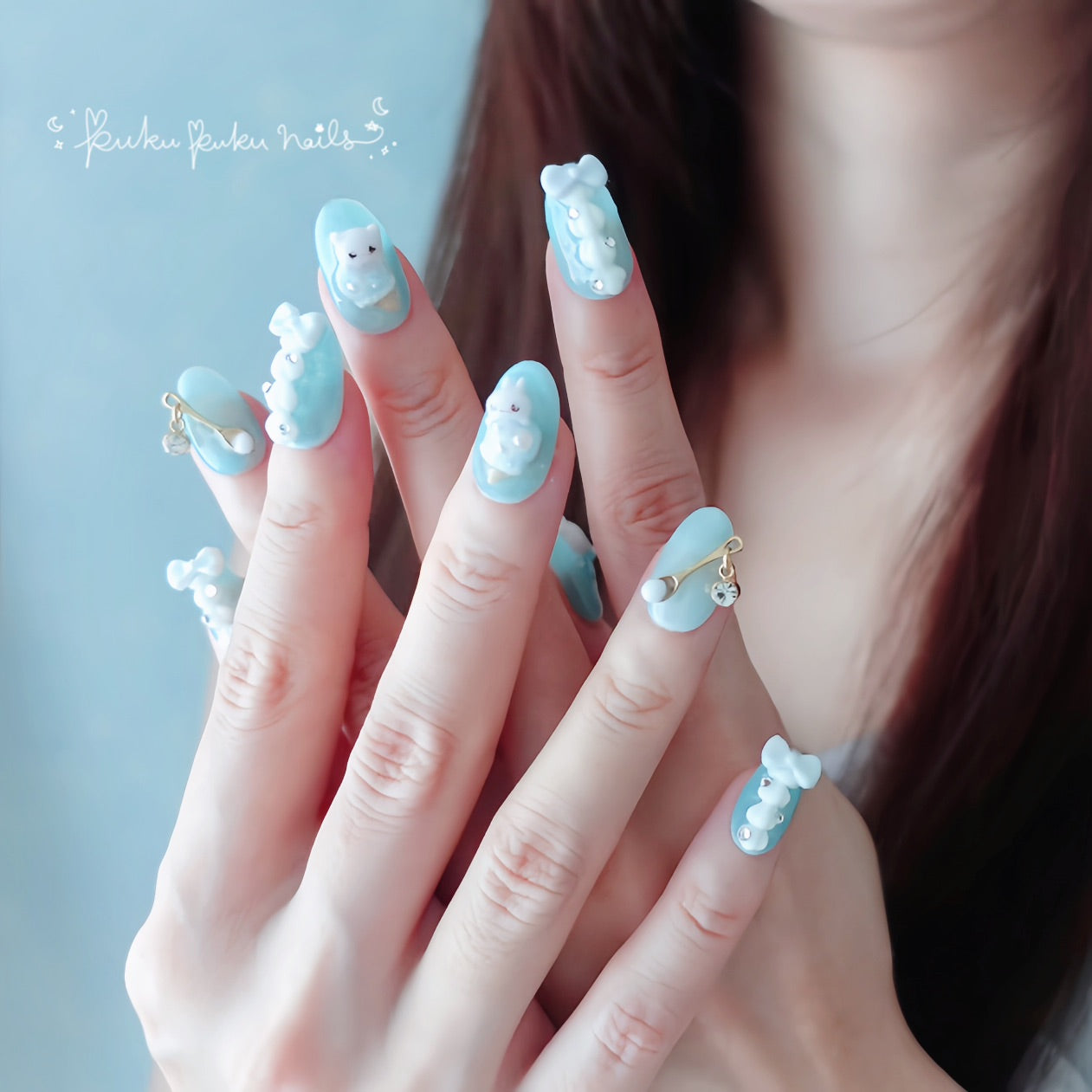 Kawaii Ice Cream Shop Nails