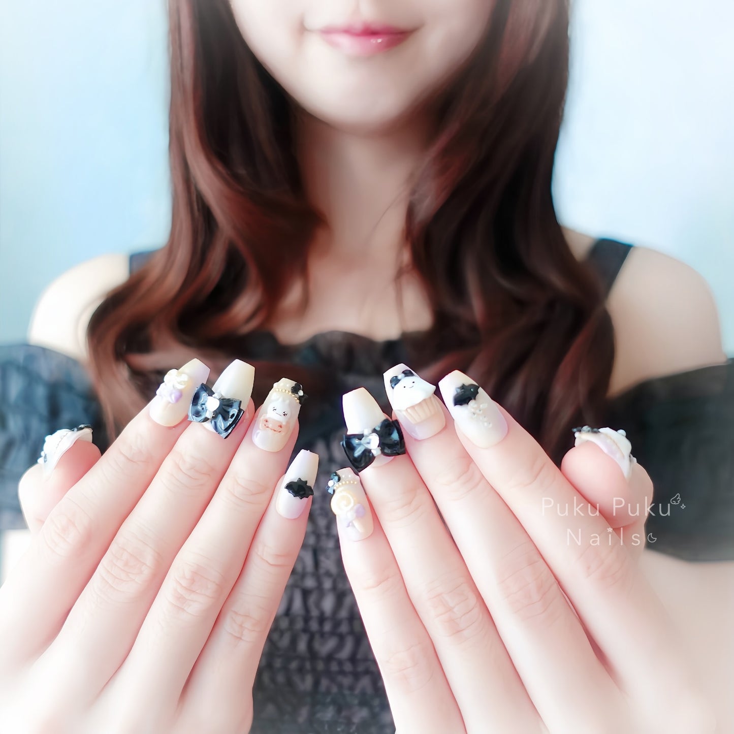 Kawaii Halloween Party Nails