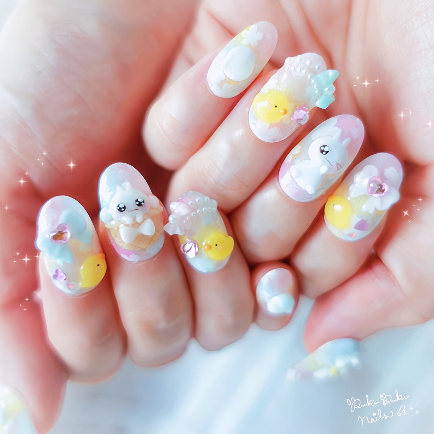 Kawaii Chick Nails🥚໒꒱ ‧₊˚｡Easter Limited🐣