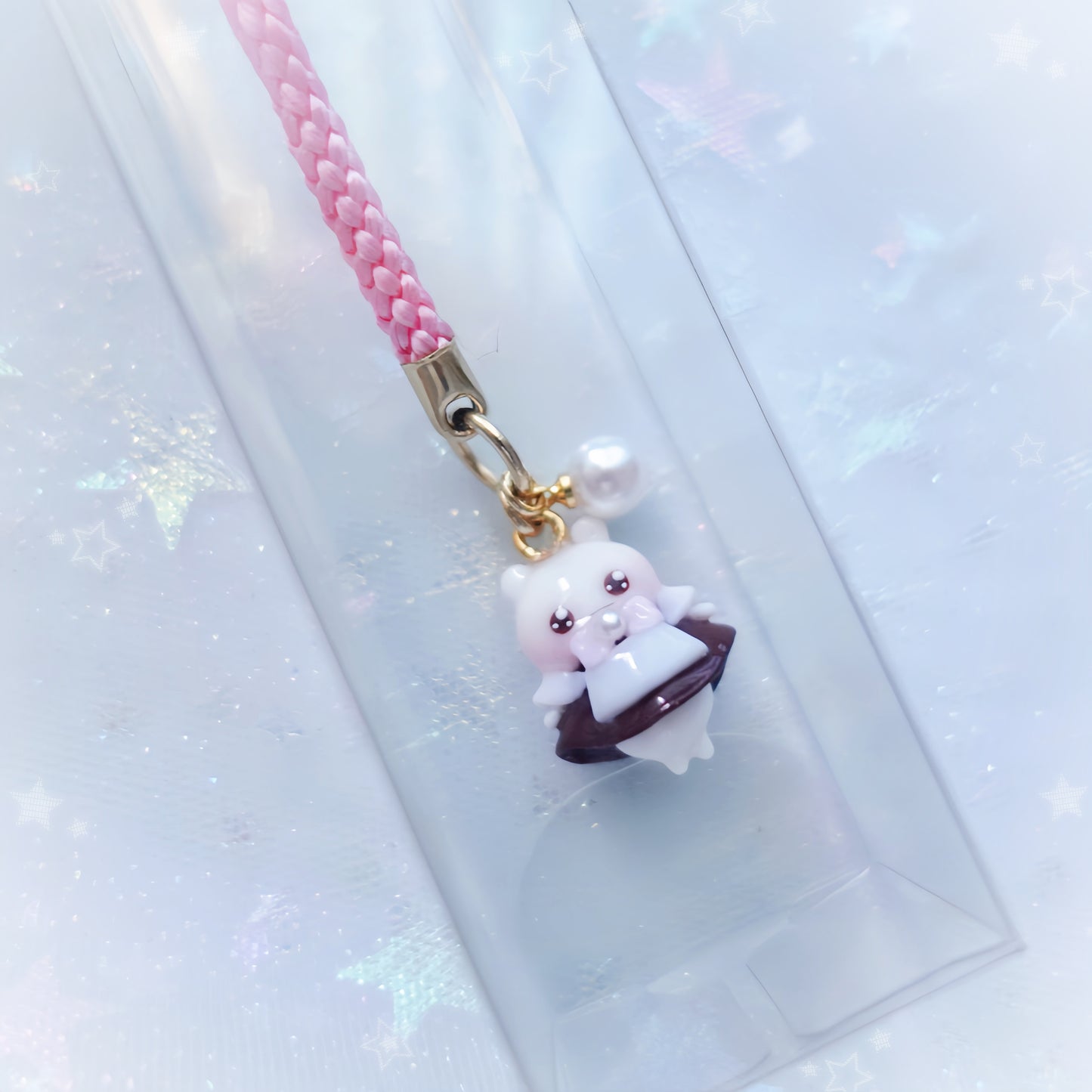 Puku-kuma Mini Strap ☆Chocolate Cafe Girl