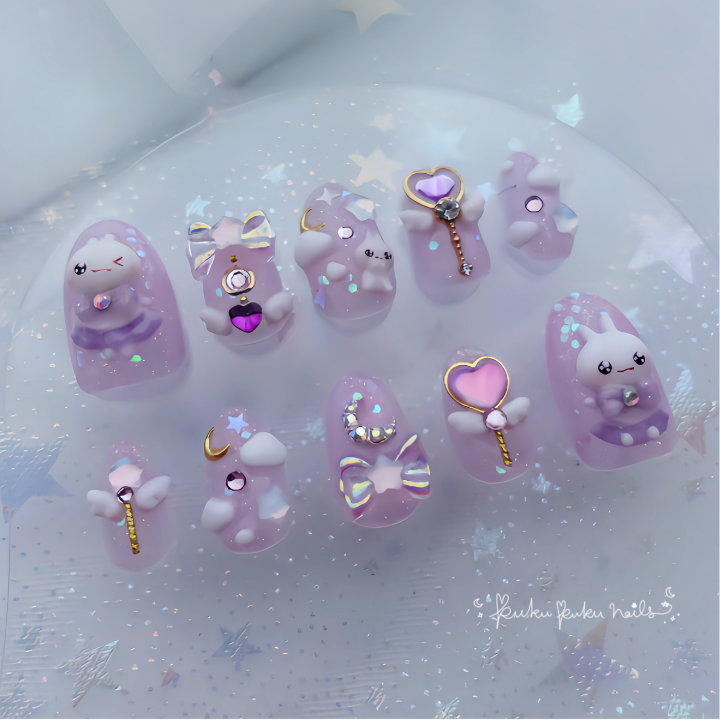 Purple Magical Nails