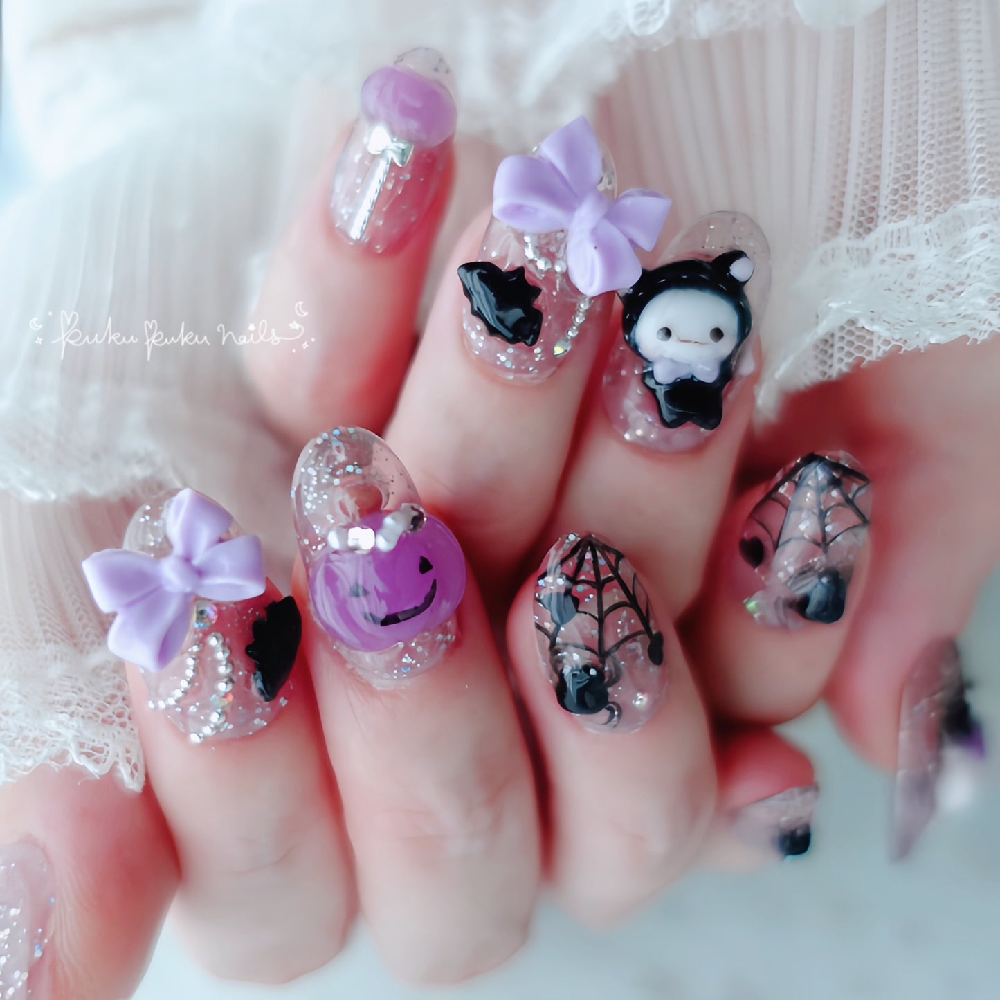Halloween Limited Design ☆Kawaii Spider Nails