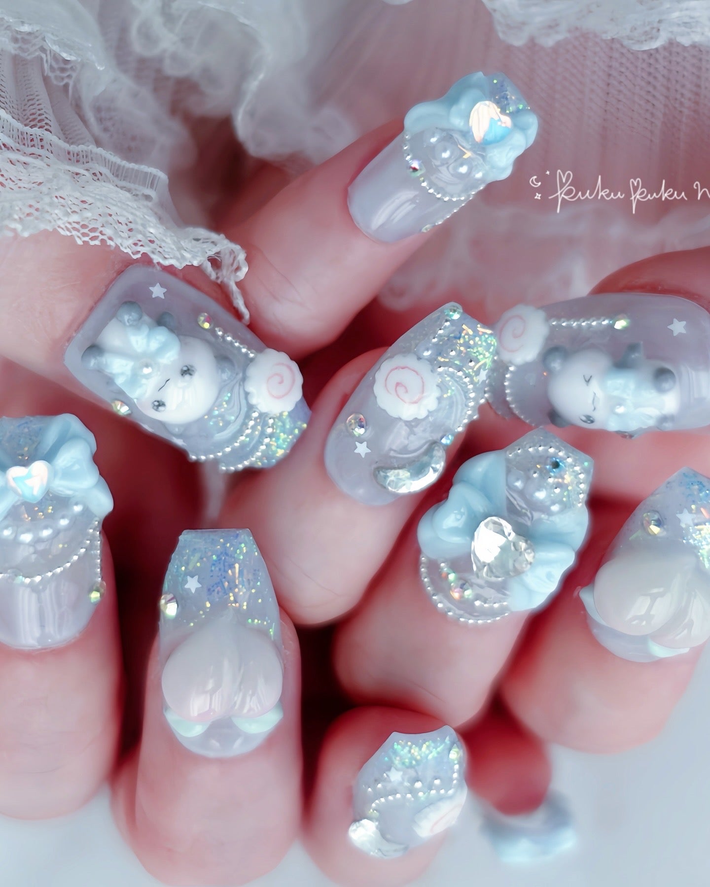 Kawaii Dim Sum Nails
