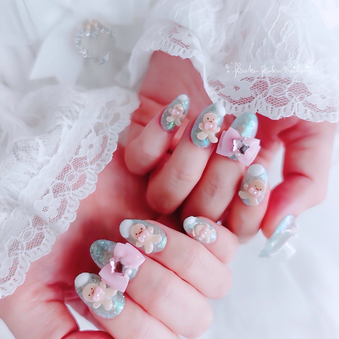 ⭐︎Christmas Limited Design⭐︎ Christmas Snow Globe Nails