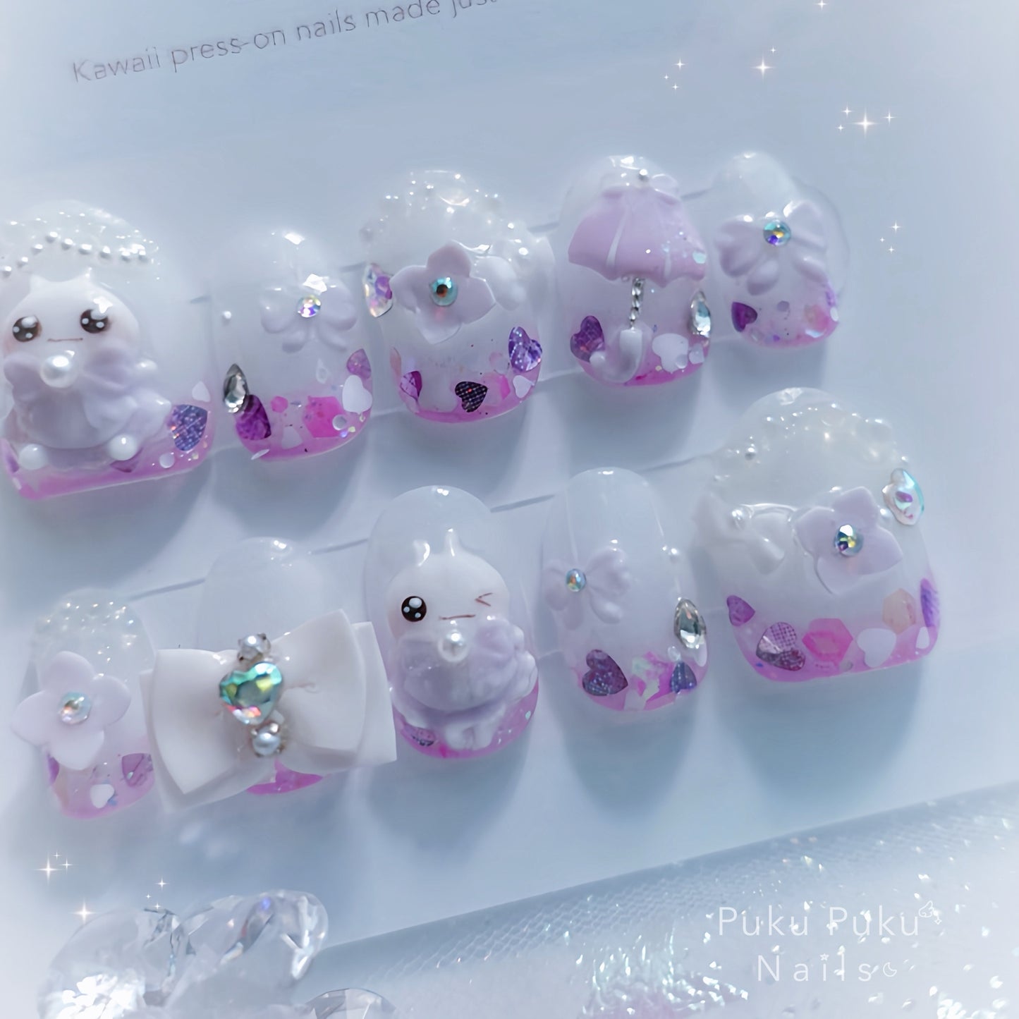 Rainy Day Princess Nails☔️ ໒꒱ ‧₊˚｡