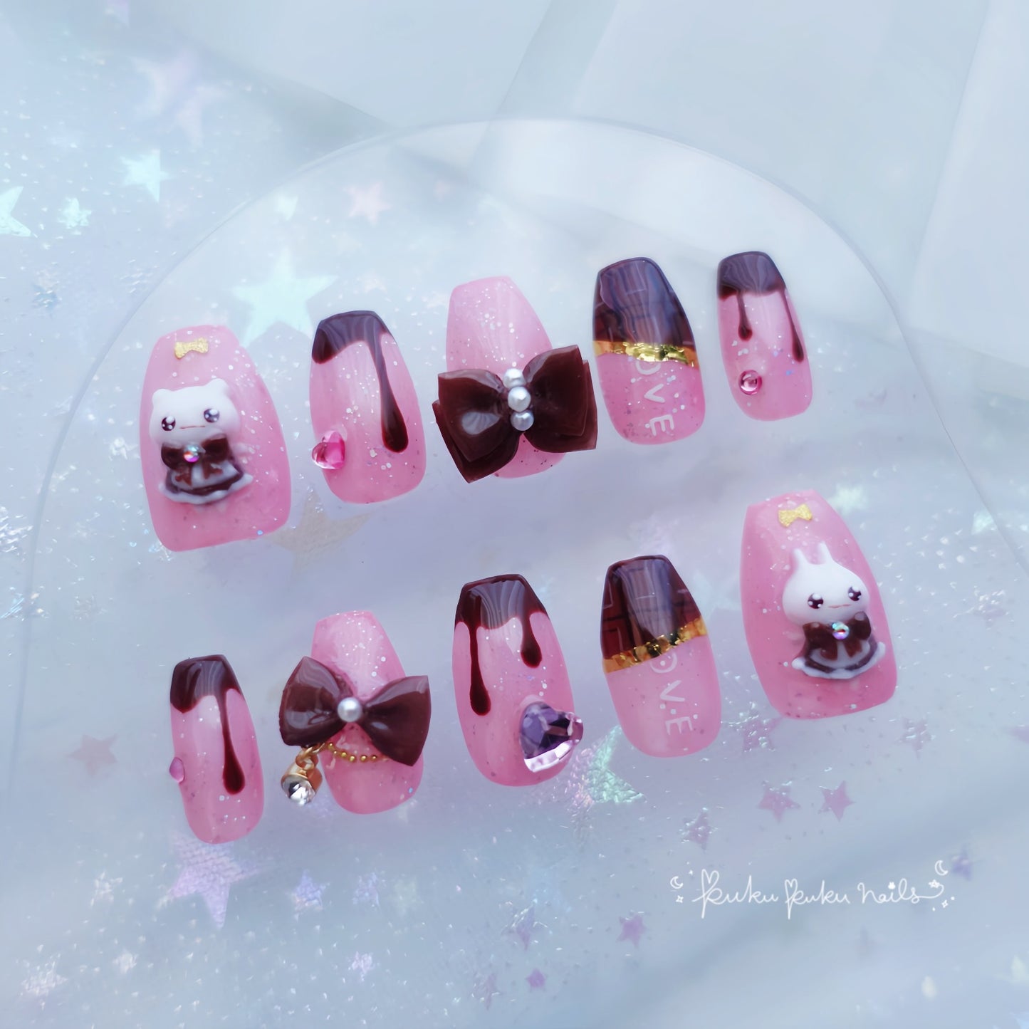 Valentine's  Day Limited Design ⭐︎ Melty Chocolate Nails