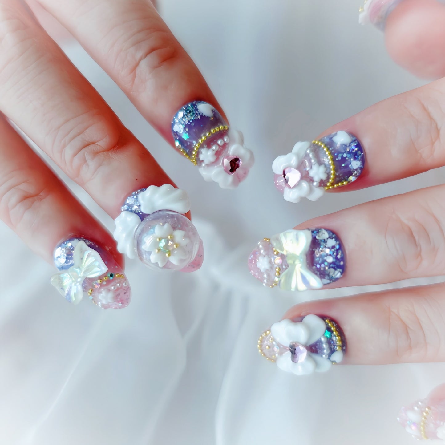 Magical Milky Sky Nails