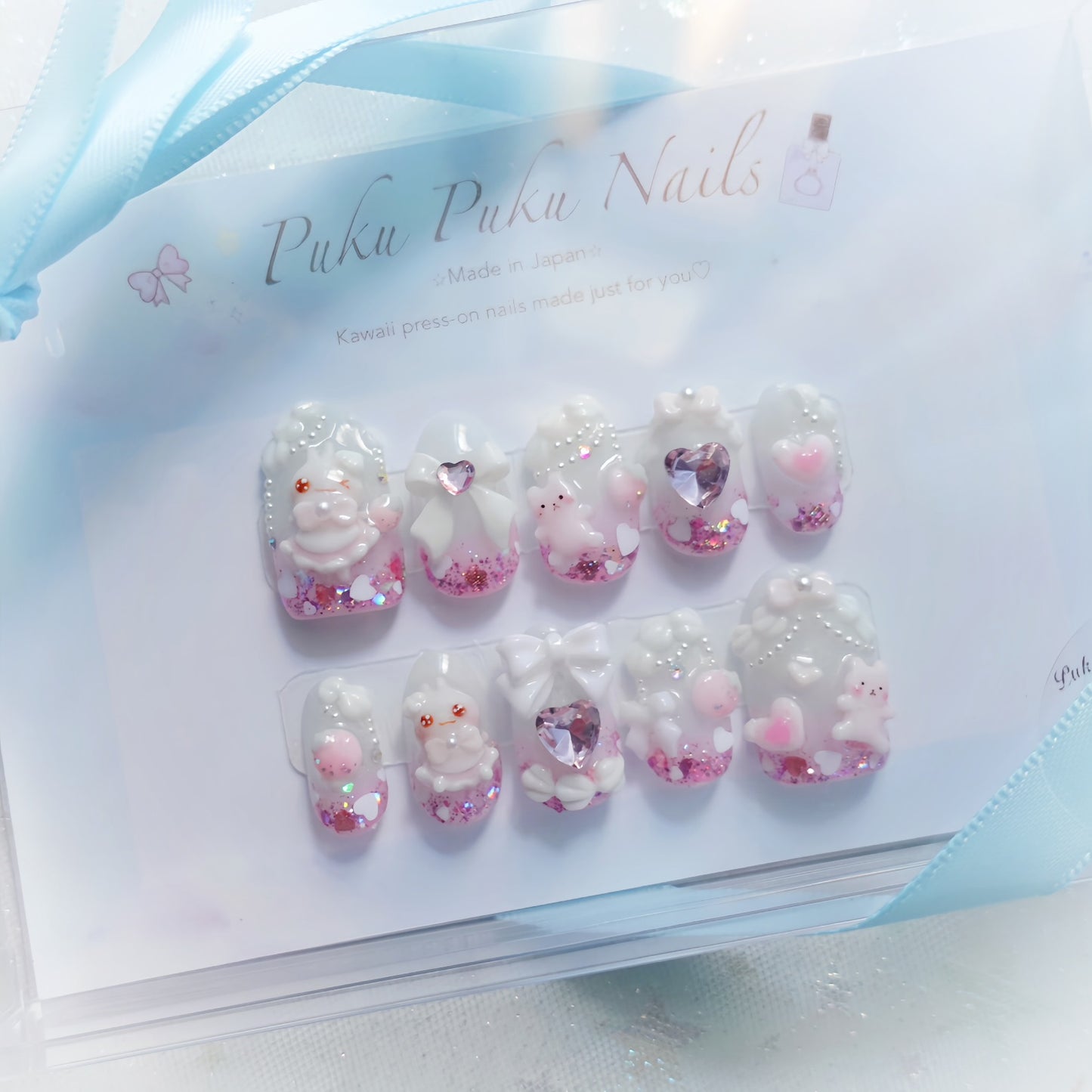 Milky Strawberry Nails