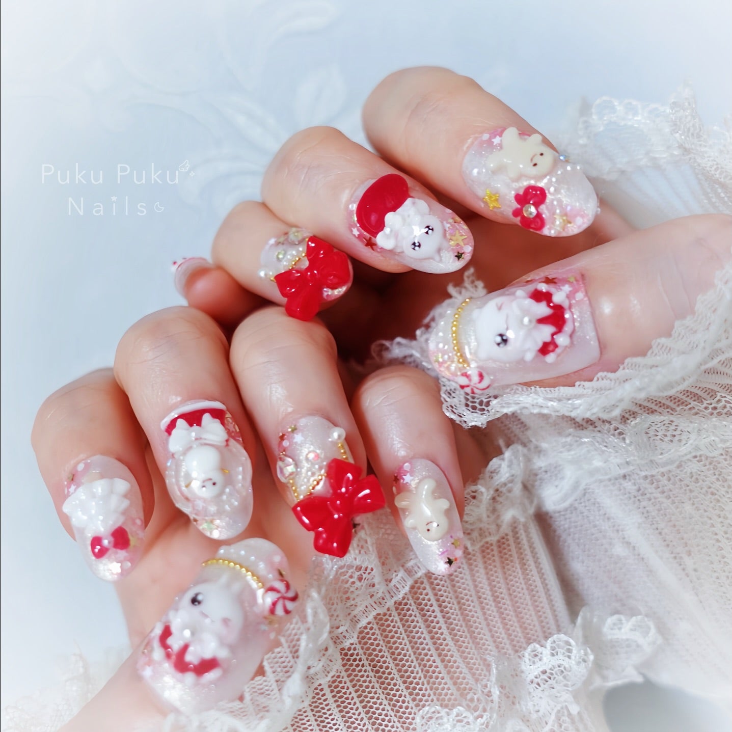 Kawaii Holiday Nails🎄