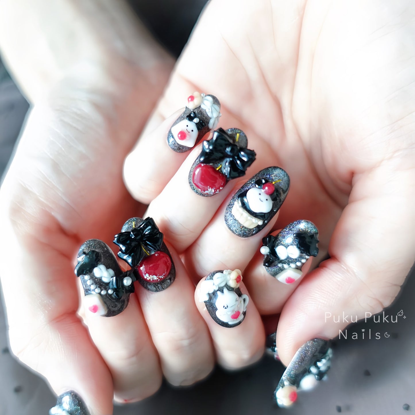 Spooky Night Cafe Nails